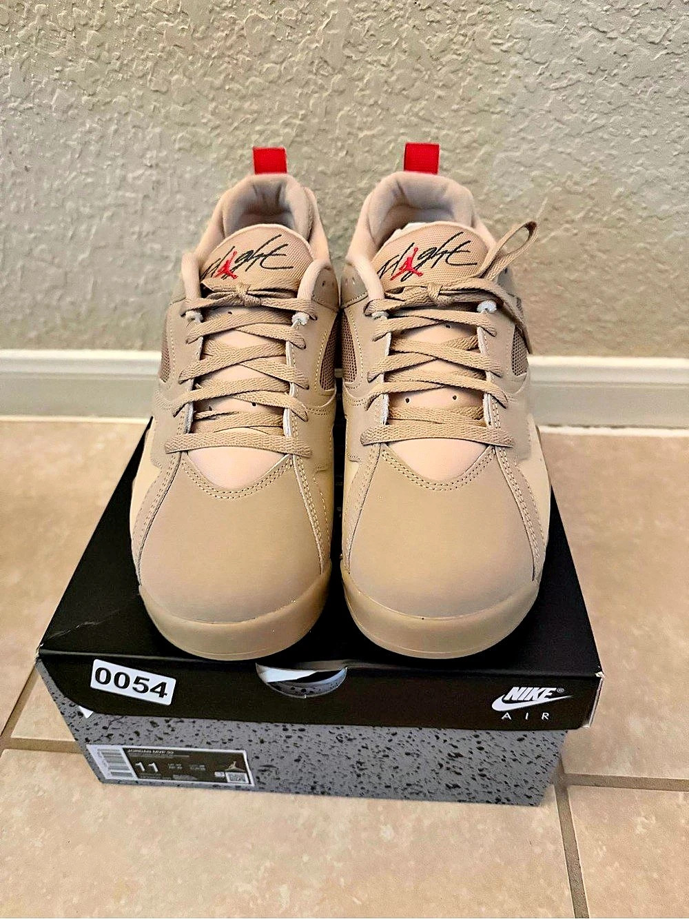 Jordan MVP 92 Desert Camo Fire Red Mushroom Sneakers